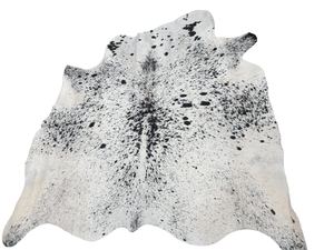 Black Salt N Pepper Cowhide Rug #1540