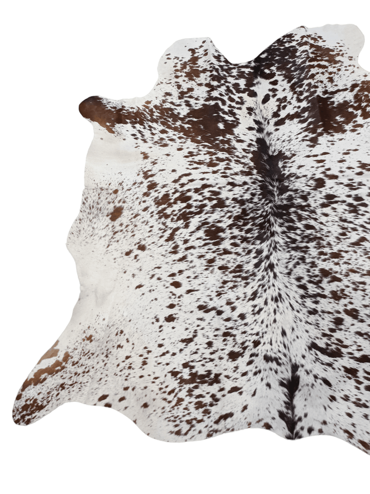 Brown Salt N Pepper On White Cowhide #1529