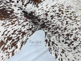 Brown Salt N Pepper On White Cowhide #1529
