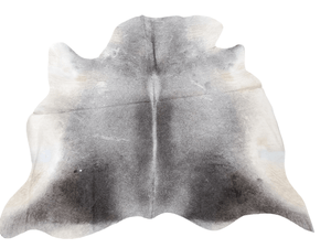 Grey & White Cowhide Rug #1518