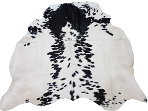Salt N Pepper Black & White Cowhide Rug #1464