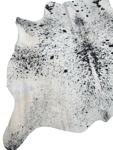 Black Salt N Pepper Cowhide Rug #1540