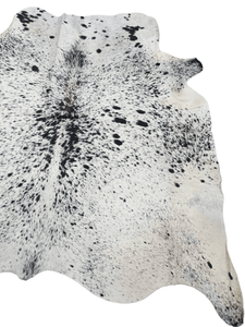 Black Salt N Pepper Cowhide Rug #1540