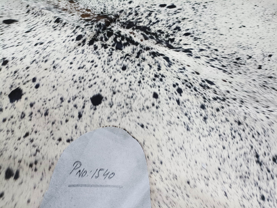 Black Salt N Pepper Cowhide Rug #1540