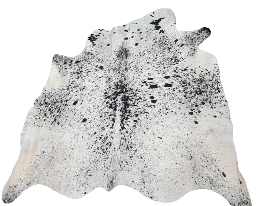 Black Salt N Pepper Cowhide Rug #1540