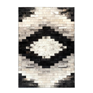Brick Blocks Handmade Patchwork Cowhide Rug