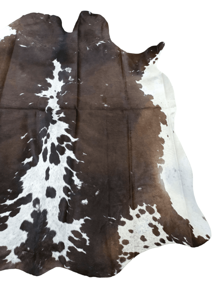 Brown & White Cowhide Rug #1553