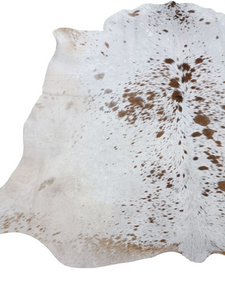 Brown Salt N Pepper Cowhide Rug #1474