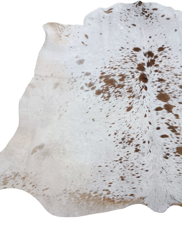 Brown Salt N Pepper Cowhide Rug #1474