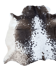 Brown Salt N Pepper Cowhide Rug #1525