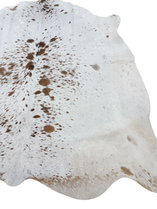 Brown Salt N Pepper Cowhide Rug #1474