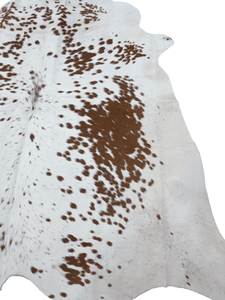 Brown Salt N Pepper Cowhide Rug #1479