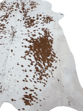 Brown Salt N Pepper Cowhide Rug #1479