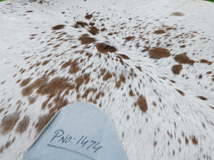 Brown Salt N Pepper Cowhide Rug #1474
