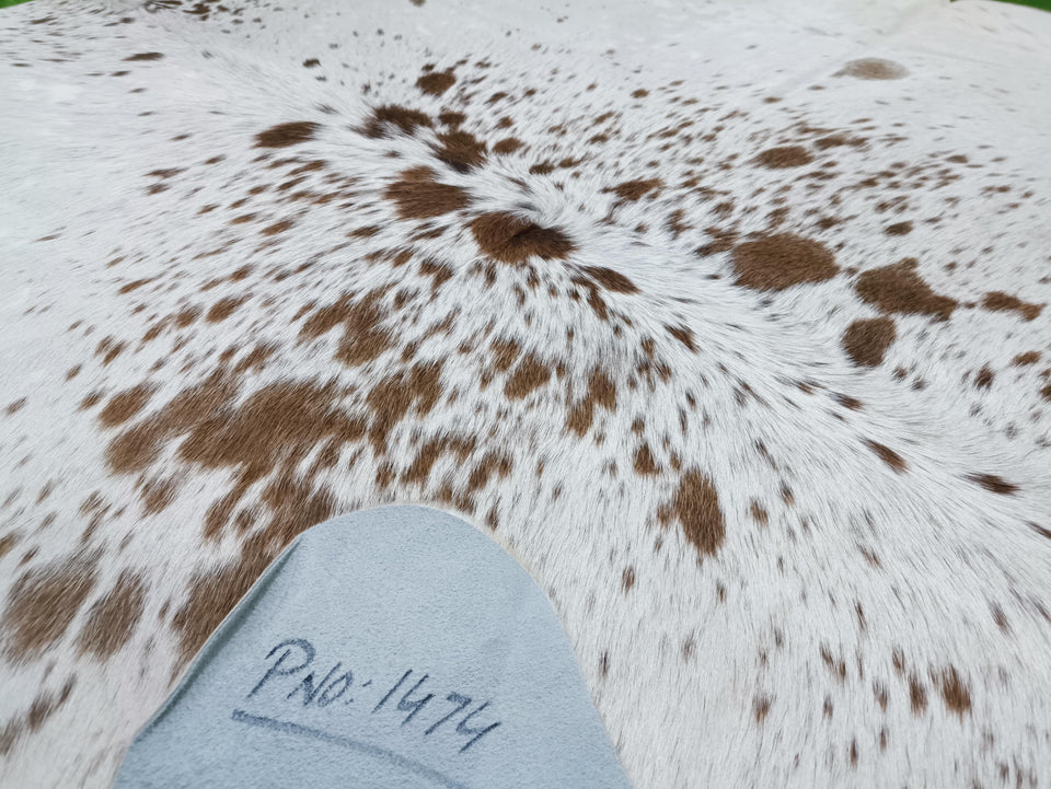 Brown Salt N Pepper Cowhide Rug #1474
