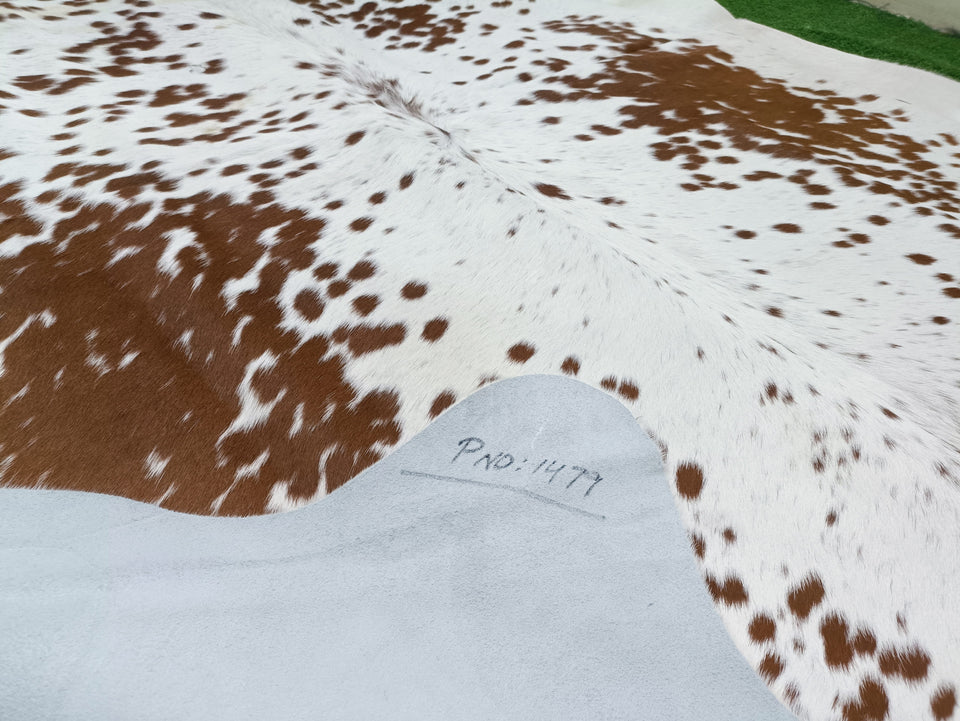 Brown Salt N Pepper Cowhide Rug #1479