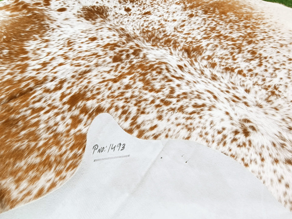 Brown Salt N Pepper Cowhide Rug #1493