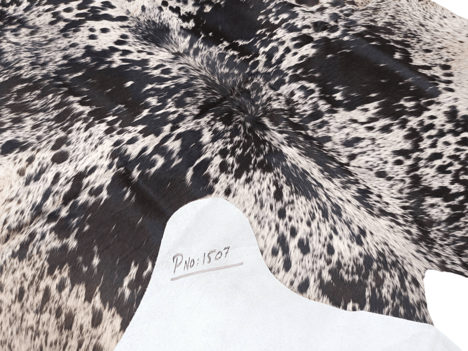 Brown Salt N Pepper Cowhide Rug #1507