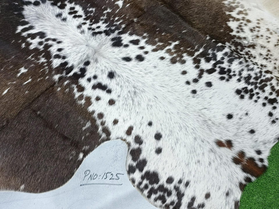 Brown Salt N Pepper Cowhide Rug #1525