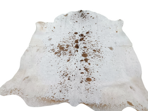 Brown Salt N Pepper Cowhide Rug #1474