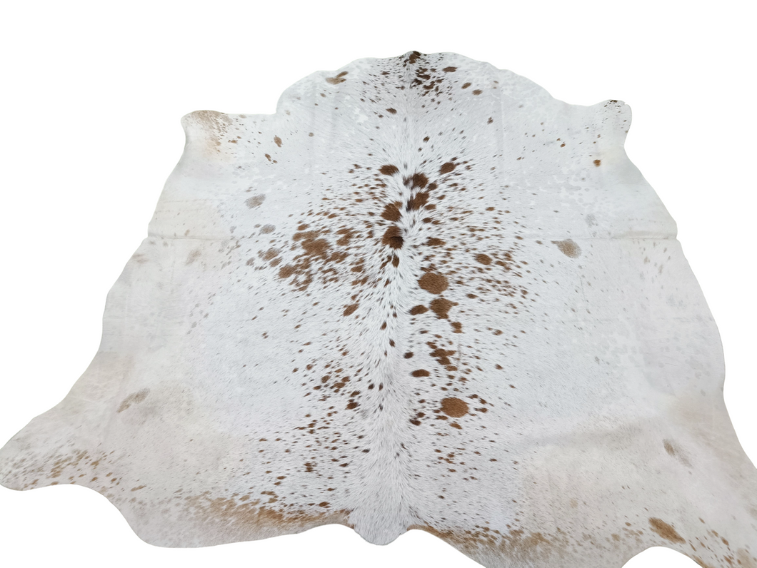 Brown Salt N Pepper Cowhide Rug #1474