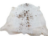 Brown Salt N Pepper Cowhide Rug #1474