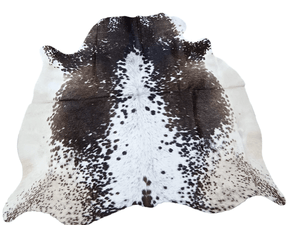Brown Salt N Pepper Cowhide Rug #1525