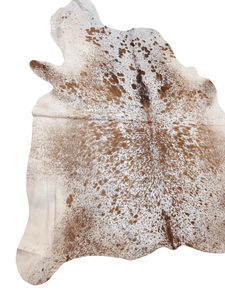 Brown Salt N Pepper Cowhide Rug #1542