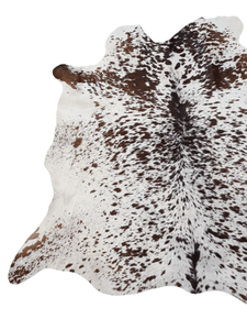 Brown Salt N Pepper On White Cowhide #1529