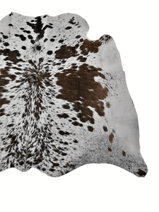 Brown Salt N Pepper On White Cowhide #1528