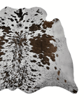 Brown Salt N Pepper On White Cowhide #1528