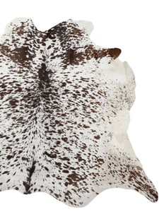 Brown Salt N Pepper On White Cowhide #1529