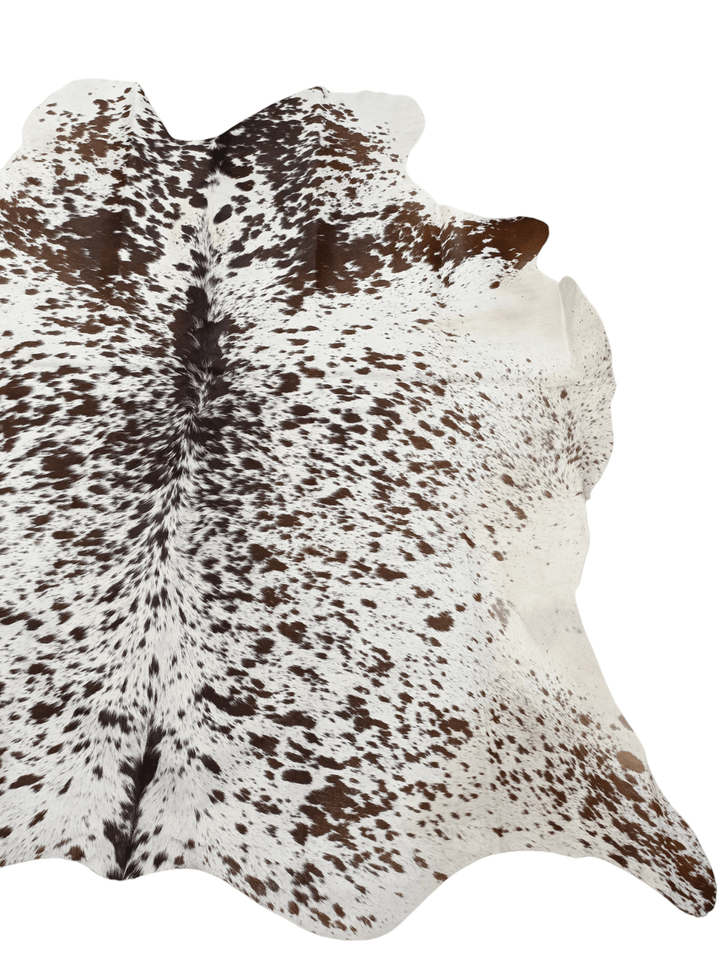 Brown Salt N Pepper On White Cowhide #1529
