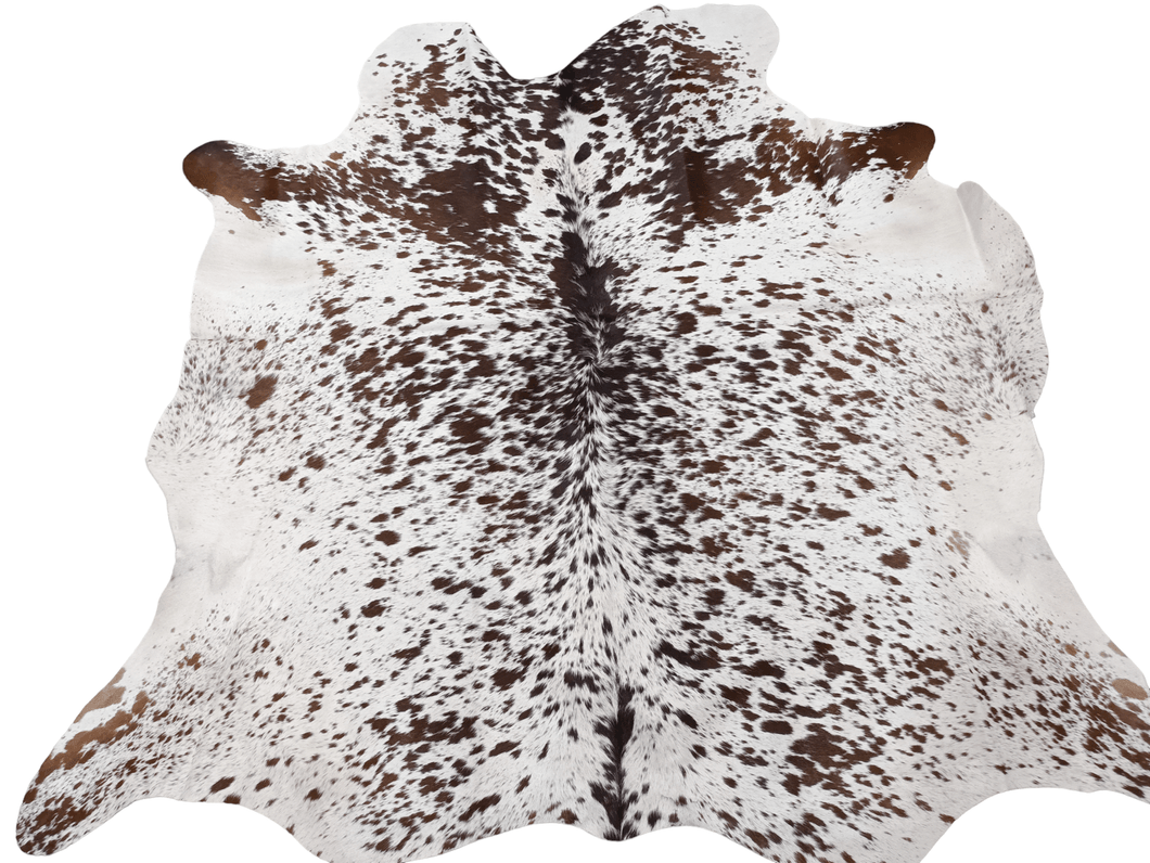 Brown Salt N Pepper On White Cowhide #1529