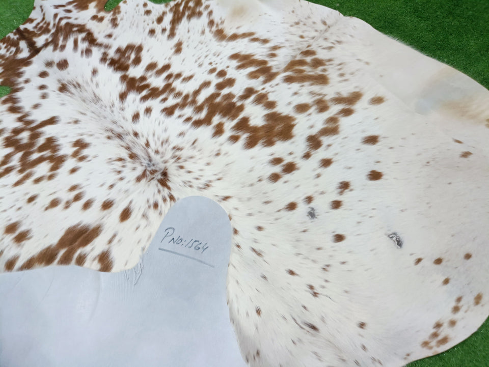Brown Specked Cowhide Rug #1564