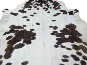 Brown Spots On White Cowhide Rug #1505