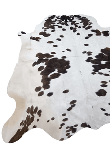 Brown Spots On White Cowhide Rug #1505