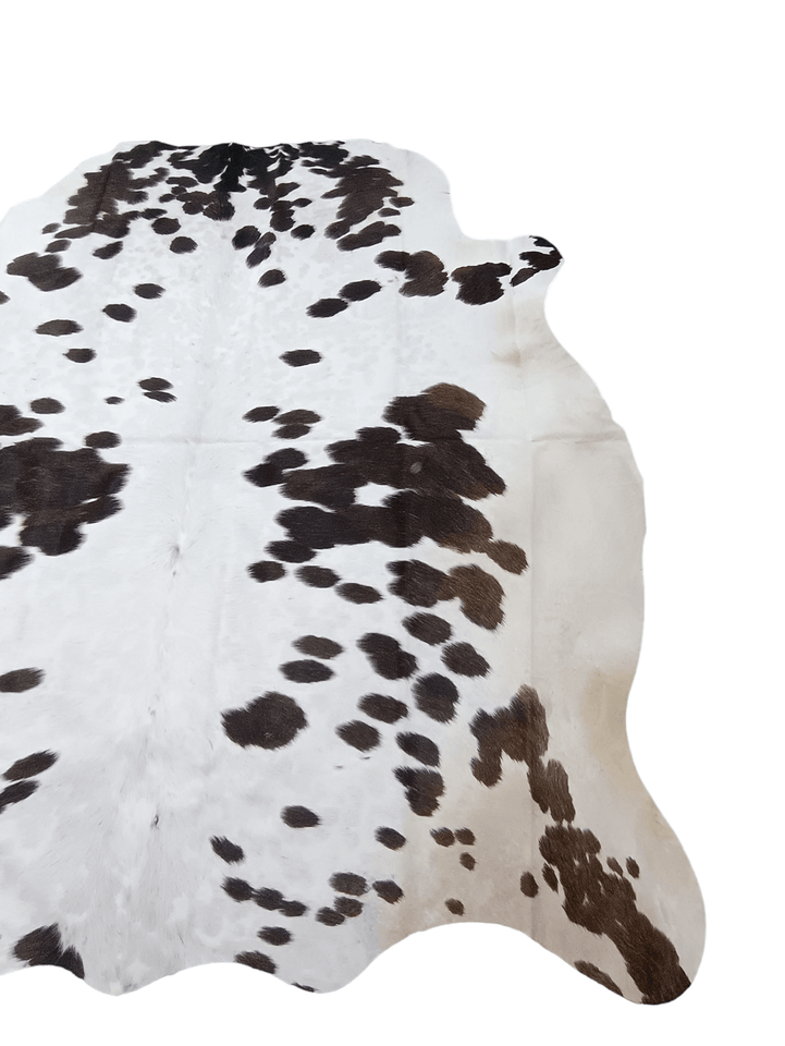 Brown Spots On White Cowhide Rug #1505