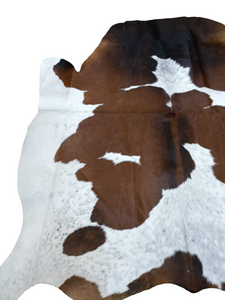 Brown & White Cowhide Rug #1460