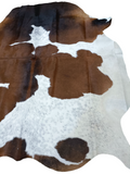 Brown & White Cowhide Rug #1460