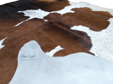 Brown & White Cowhide Rug #1460