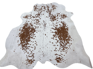 Brown Salt N Pepper Cowhide Rug #1479