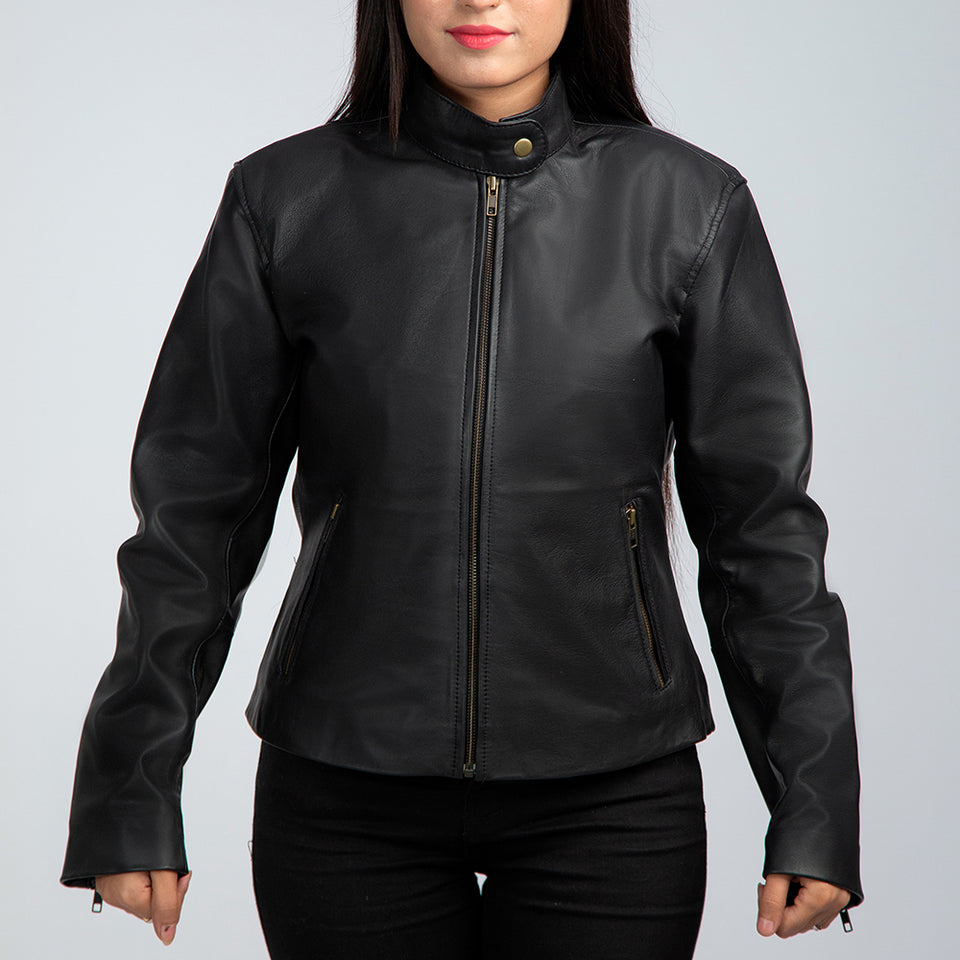Charlotte Black Leather Jacket