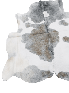 Grey & White Cowhide Rug #1513