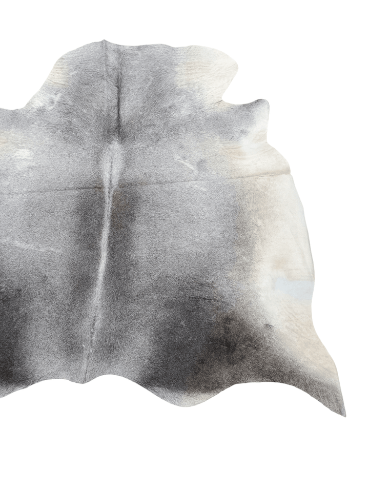 Grey & White Cowhide Rug #1518