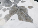 Grey & White Cowhide Rug #1513