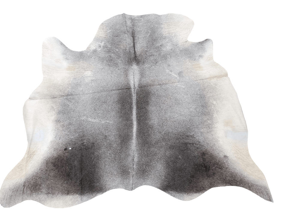 Grey & White Cowhide Rug #1518