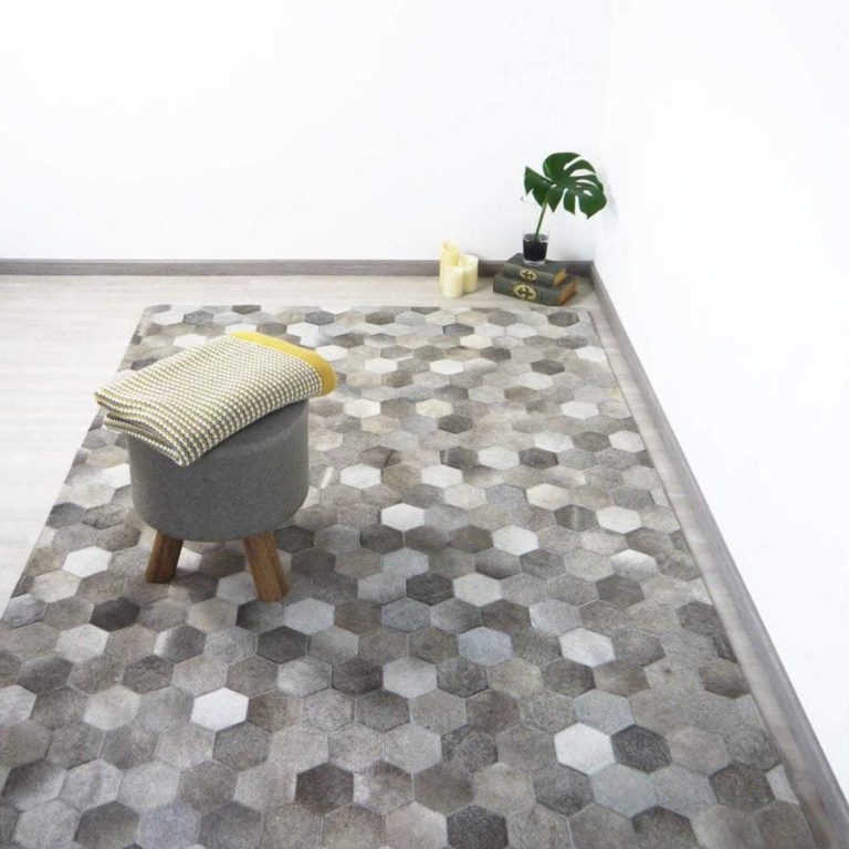 Hexagon Blocks Handmade Patchwork Cowhide Rug | Zosack – Zosack Ltd