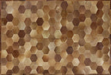 Hexagon Blocks Handmade Patchwork Cowhide Rug