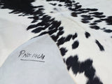 Salt N Pepper Black & White Cowhide Rug #1464